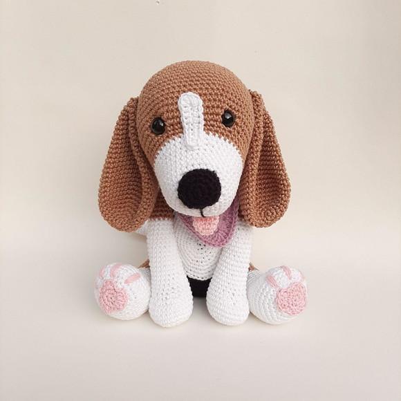 Beagle Cãozinho de Crochê Amigurumi
