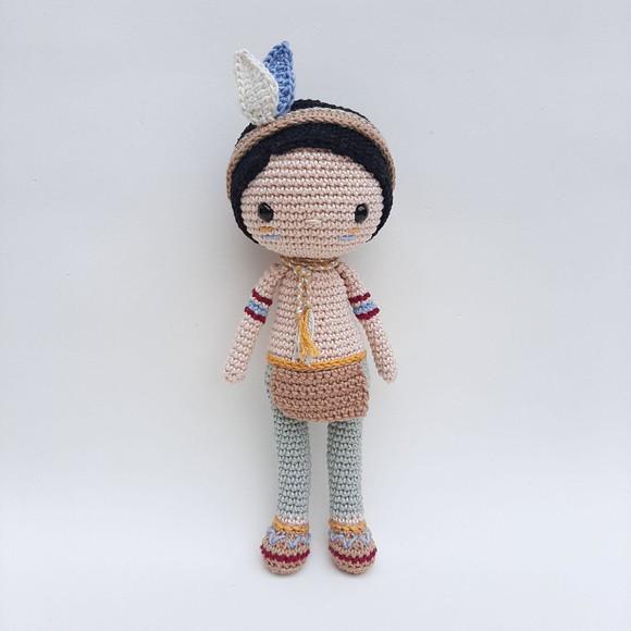 Boneco Menino Indiozinho Crochê Amigurumi