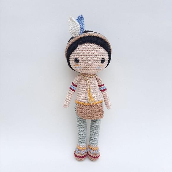 Boneco Menino Indiozinho Crochê Amigurumi