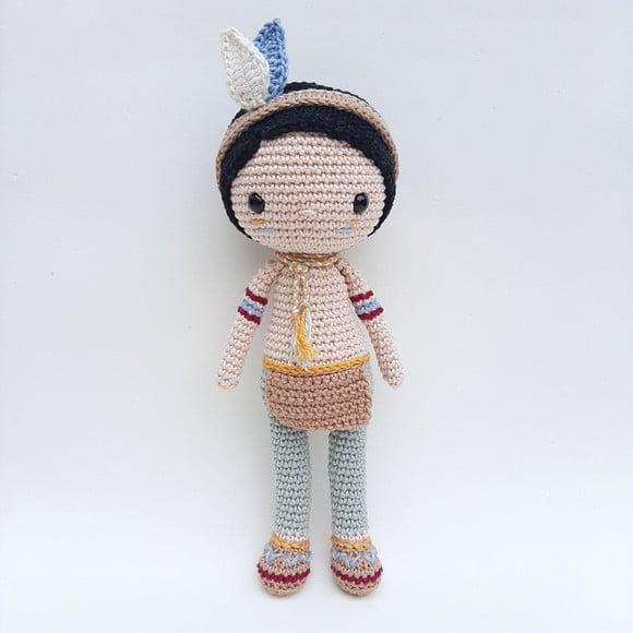 Boneco Menino Indiozinho Crochê Amigurumi