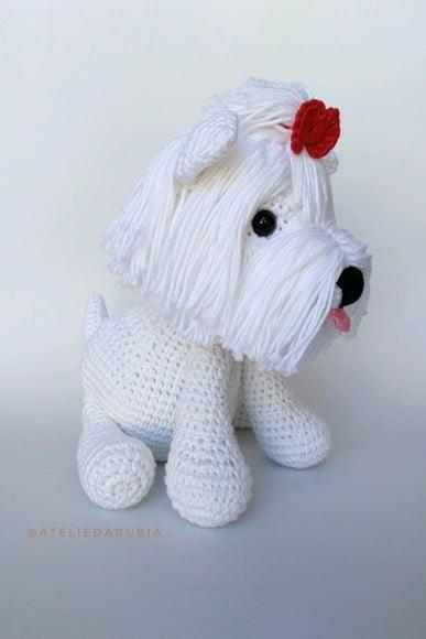 Cãozinho Maltês Amigurumi Crochê