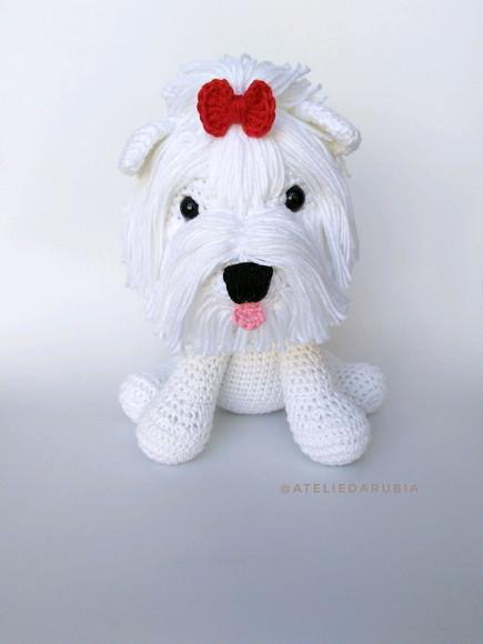 Cãozinho Maltês Amigurumi Crochê