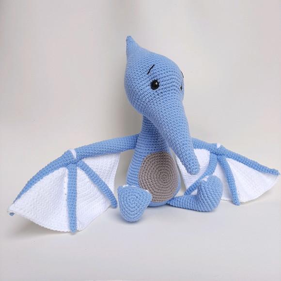 Dinossauro Pterodáctilo de Crochê Amigurumi