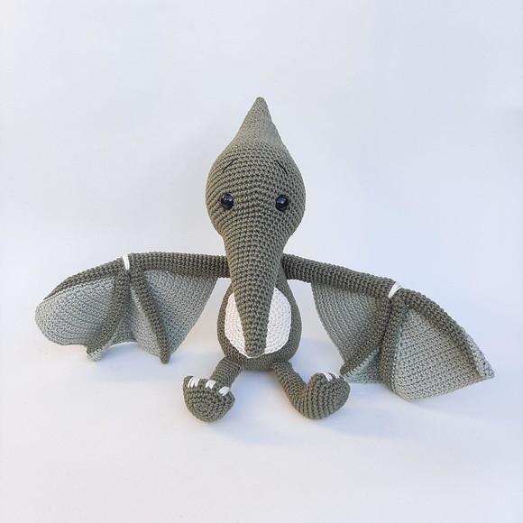 Dinossauro Pterodáctilo de Crochê Amigurumi