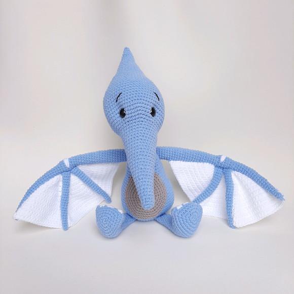 Dinossauro Pterodáctilo de Crochê Amigurumi