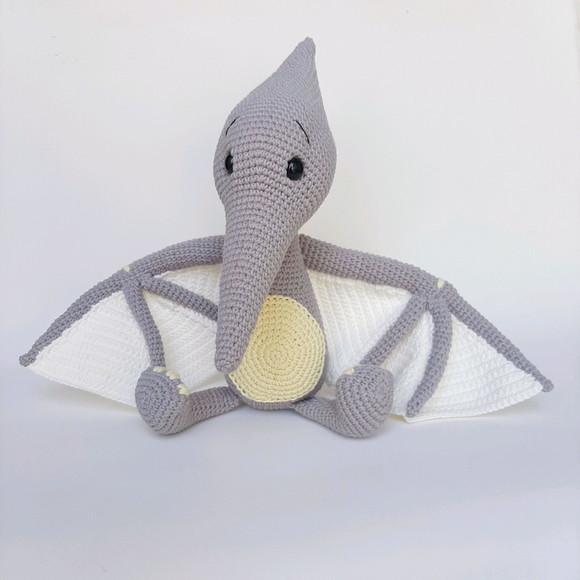 Dinossauro Pterodáctilo de Crochê Amigurumi