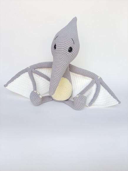Dinossauro Pterodáctilo de Crochê Amigurumi
