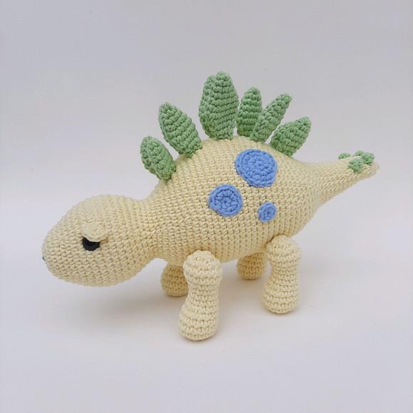 Dinossauro Stegosaurus de Crochê Amigurumi