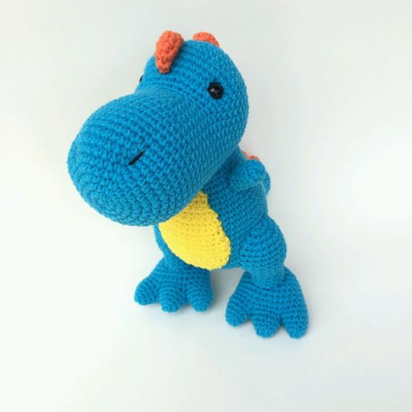 Dinossauro T-Rex de Crochê Amigurumi