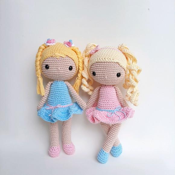 Dupla Bonecas de Crochê Amigurumi