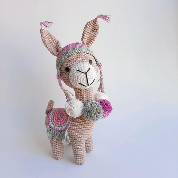 Dupla Lhama de crochê Amigurumi