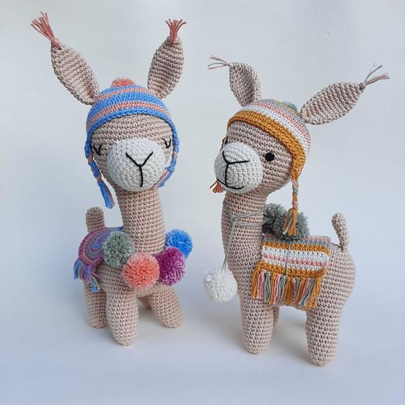 Dupla Lhama De Crochê Amigurumi