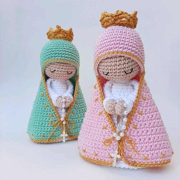 Dupla Nossa Senhora de Crochê Amigurumi Santinhas
