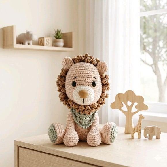 Leão Amigurumi de Crochê