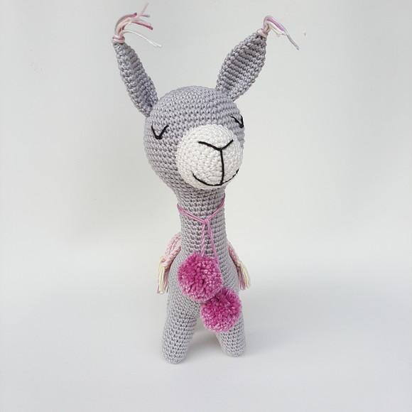 Lhama de crochê Amigurumi