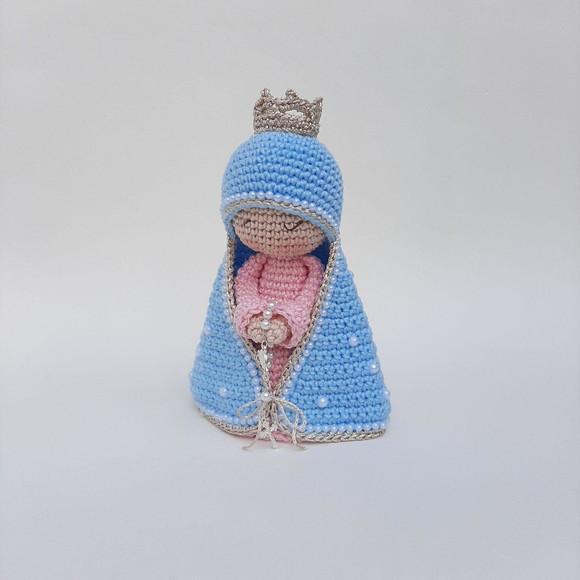Nossa Senhora de Crochê Amigurumi Santinha