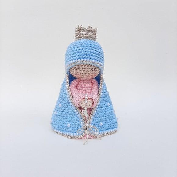 Nossa Senhora de Crochê Amigurumi Santinha
