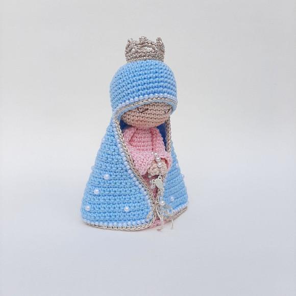 Nossa Senhora de Crochê Amigurumi Santinha
