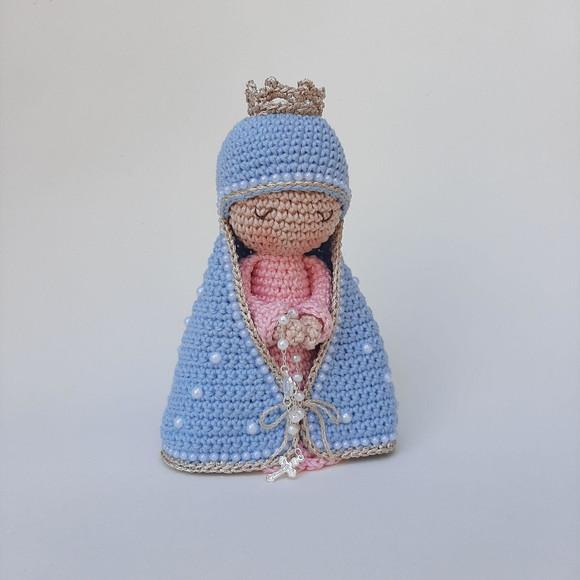 Nossa Senhora de Crochê Amigurumi Santinha
