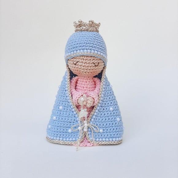 Nossa Senhora de Crochê Amigurumi Santinha