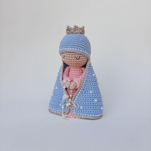 Nossa Senhora de Crochê Amigurumi Santinha