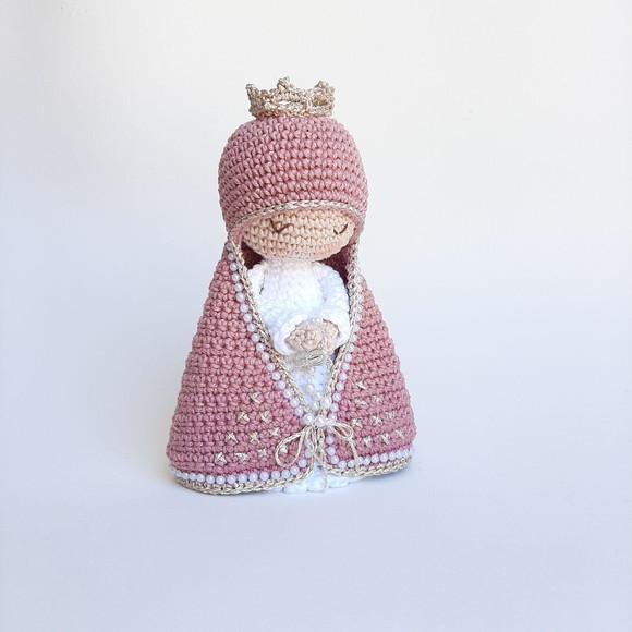 Nossa Senhora de Crochê Amigurumi Santinha