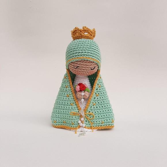 Nossa Senhora de Crochê Amigurumi Santinha
