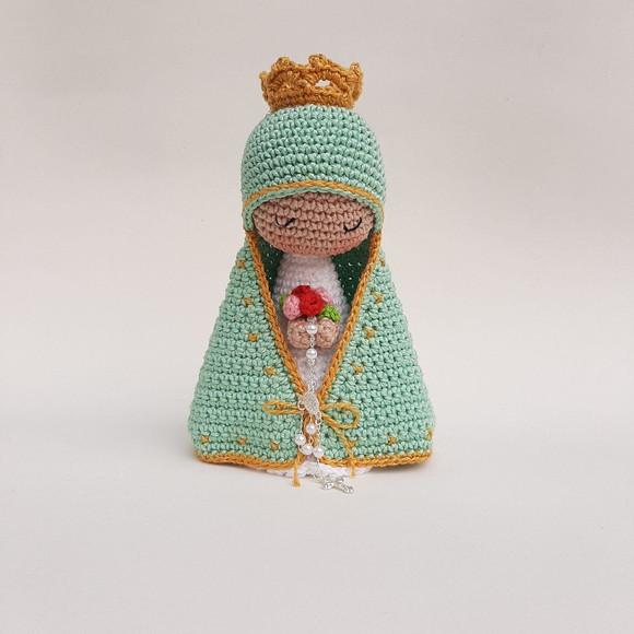 Nossa Senhora de Crochê Amigurumi Santinha
