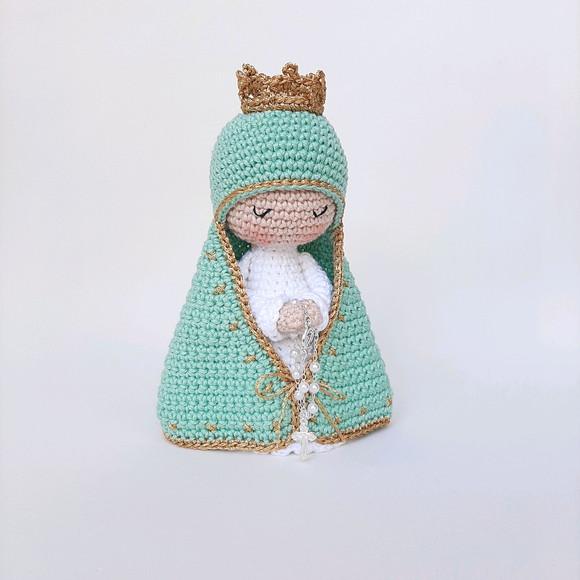 Nossa Senhora de Crochê Amigurumi Santinha