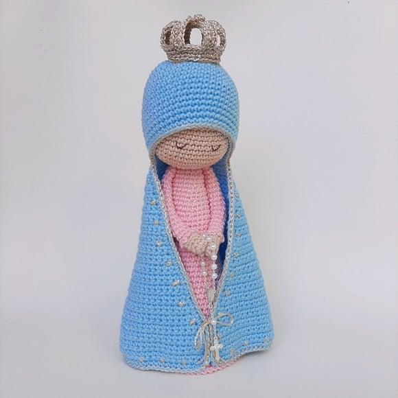 Nossa Senhora de Crochê Amigurumi Santinha
