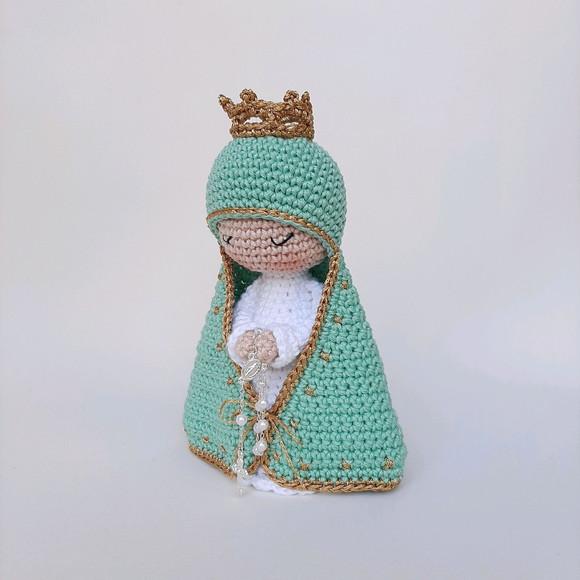 Nossa Senhora de Crochê Amigurumi Santinha