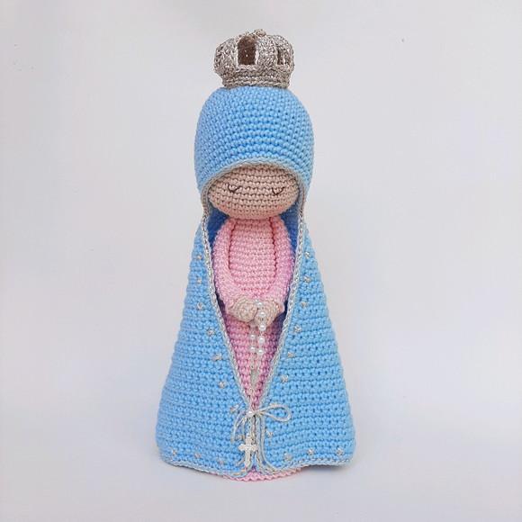 Nossa Senhora de Crochê Amigurumi Santinha
