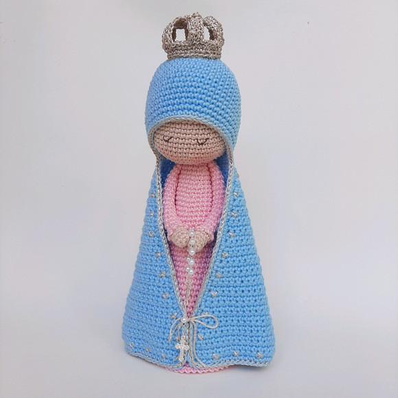 Nossa Senhora de Crochê Amigurumi Santinha
