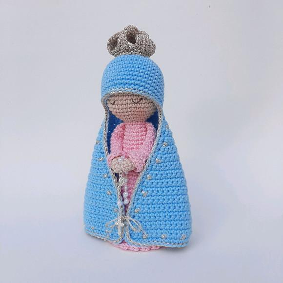 Nossa Senhora de Crochê Amigurumi Santinha