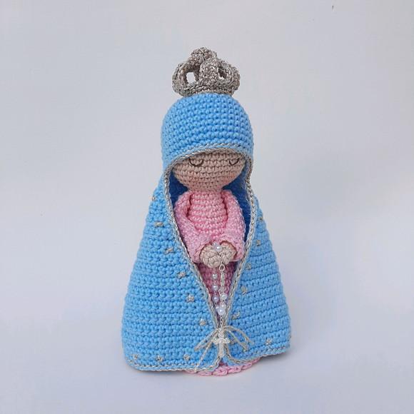 Nossa Senhora de Crochê Amigurumi Santinha