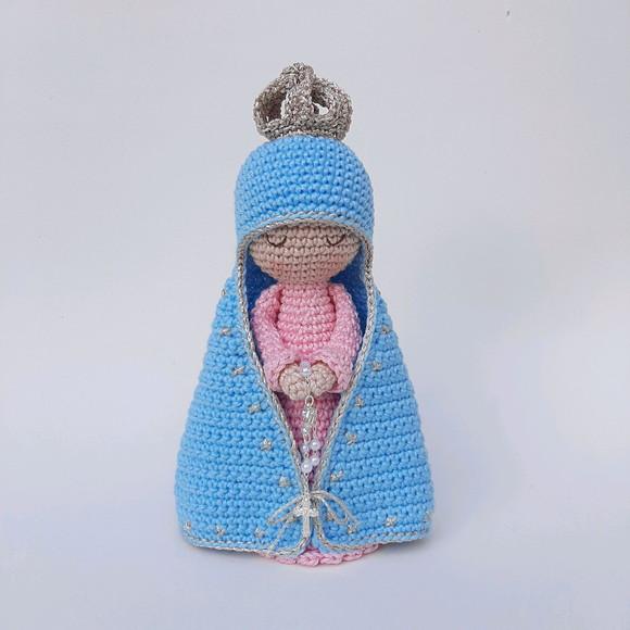 Nossa Senhora de Crochê Amigurumi Santinha