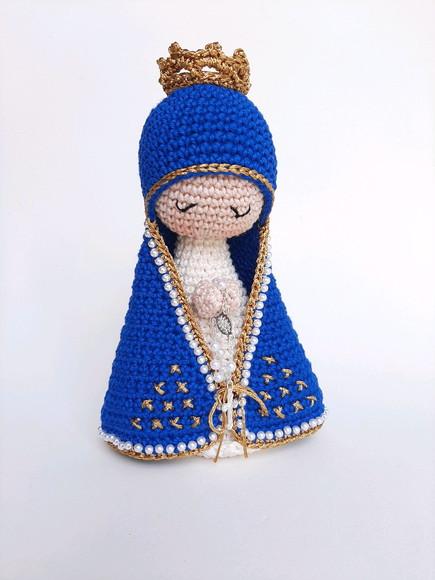 Nossa Senhora de Crochê Amigurumi Santinha