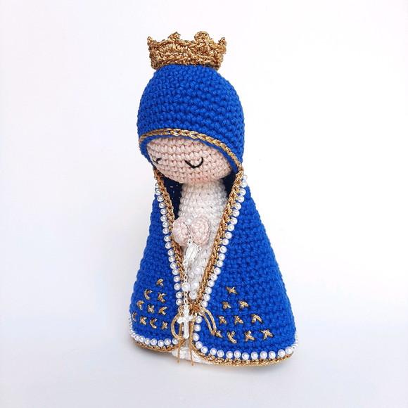 Nossa Senhora de Crochê Amigurumi Santinha