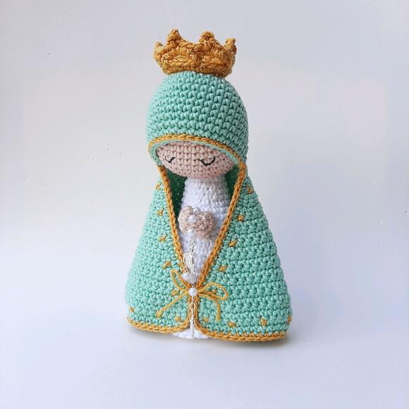 Nossa Senhora de Crochê Amigurumi Santinha