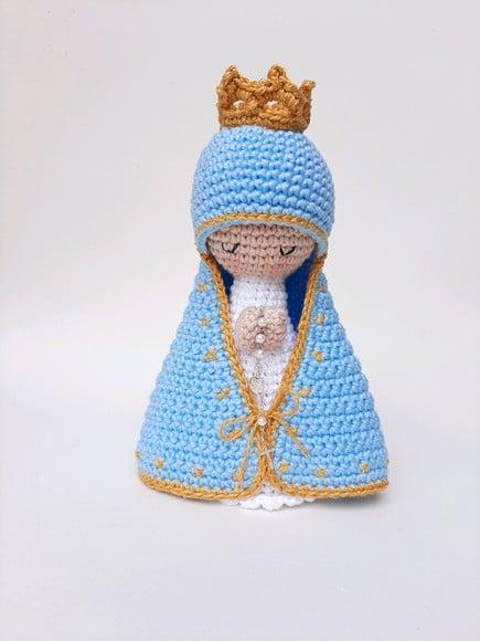 Nossa Senhora de Crochê Amigurumi Santinha