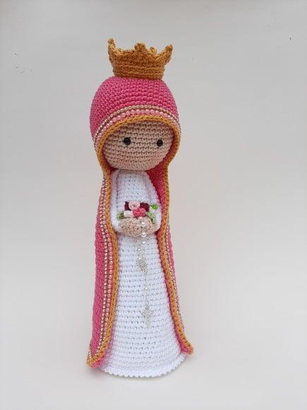 Nossa Senhora de Crochê Amigurumi Santinha