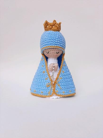Nossa Senhora de Crochê Amigurumi Santinha