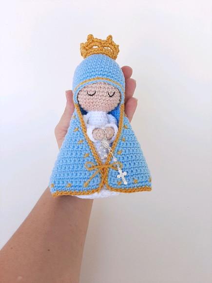 Nossa Senhora de Crochê Amigurumi Santinha