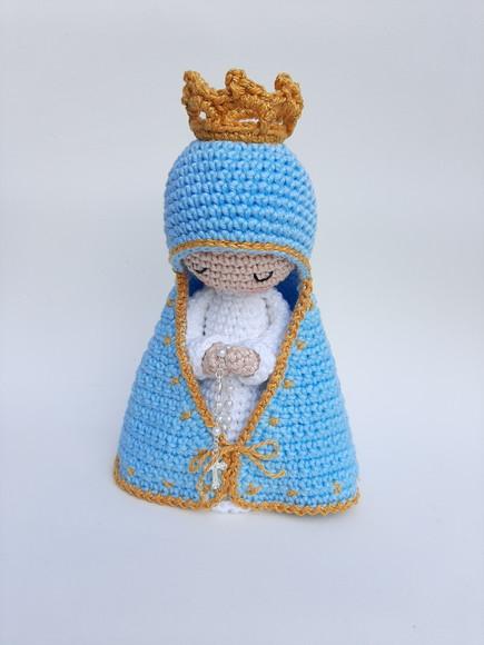 Nossa Senhora de Crochê Amigurumi Santinha