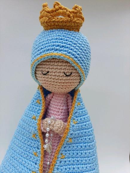 Nossa Senhora de Crochê Amigurumi Santinha