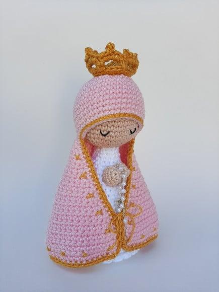 Nossa Senhora de Crochê Amigurumi Santinha