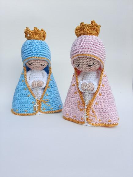 Nossa Senhora de Crochê Amigurumi Santinha