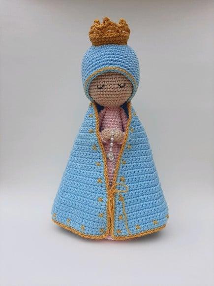 Nossa Senhora de Crochê Amigurumi Santinha