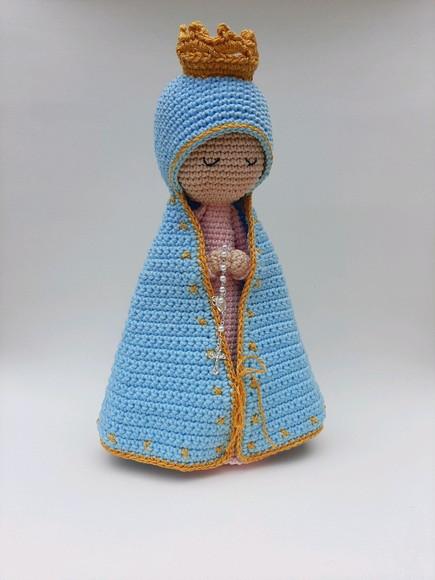 Nossa Senhora de Crochê Amigurumi Santinha