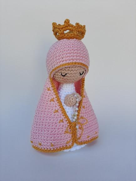 Nossa Senhora de Crochê Amigurumi Santinha